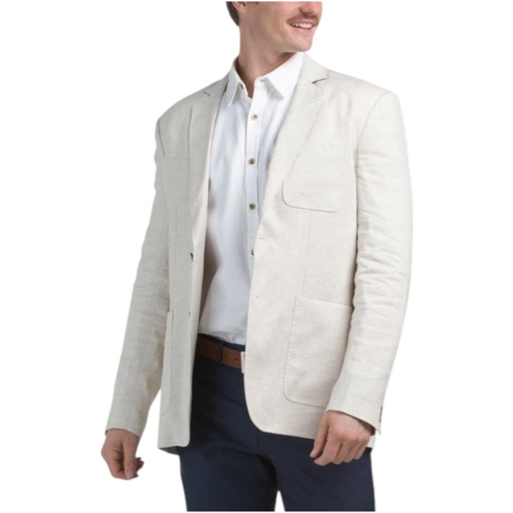 BILLY REID Made In Italy Linen Blend Herringbone Archie Jacket